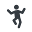 Normal, solid, horizontal, mirror, man, person, music, dancing, dance, disco, dancer, dancer-solid icon