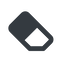 Normal, solid, horizontal, mirror, remove, eraser, erase, rubber, eraser-solid icon