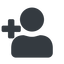 Normal, solid, sign, plus, add, horizontal, mirror, user, sign-up, account, newuser, profile, usericon, user-plus-solid icon