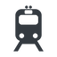Normal, solid, trolley, dot, train, pictogram, dot-50, station, transportation, rail, rail-transportation, tramway, tram, subway, dot-rail-transportation icon