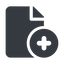 Normal, add, new, file, create, new-file-solid, new-file icon
