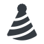 Normal, solid, new, party, birthday, hat, new-year, year, party-hat, party-hat-solid icon