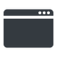 Normal, solid, window, application, interface, console, gui, window-solid icon