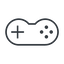 Thin, line, down, horizontal, mirror, game, gaming, games, gamepad, pad, joystick, gamepad-thin icon