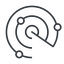 Thin, line, down, horizontal, mirror, gps, place, radar, localisation, radar-thin, sonar icon