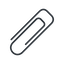 Thin, line, down, paper, clip, attachment, paper-clip, paper-clip-alt, paper-clip-alt-thin icon