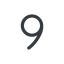 Thin, line, down, number, font, digit, 6, six, six-thin, 9, nine icon
