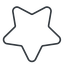 Thin, line, down, star, rate, rating, star-thin, favorite icon