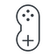 Thin, line, left, horizontal, mirror, game, gaming, games, gamepad, pad, joystick, gamepad-thin icon