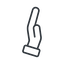 Thin, line, left, horizontal, mirror, healthcare, help, care, gift, hand, giving, giving-hand, love, give, giving-hand-thin icon