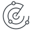 Thin, line, left, horizontal, mirror, gps, place, radar, localisation, radar-thin, sonar icon