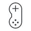Thin, line, right, game, gaming, games, gamepad, pad, joystick, gamepad-thin icon