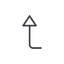 Thin, line, right, sign, confirm, arrow, key, submit, send, return, enter, return-sign, return-sign-thin icon
