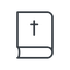 Thin, line, horizontal, mirror, book, bible, holy, christian, bible-thin icon