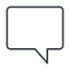 Thin, line, square, horizontal, mirror, dots, message, chat, comment, speech, dialogue, blablabla, blabla, bubbles, comment-square-thin icon