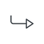 Thin, line, up, sign, confirm, horizontal, mirror, arrow, key, submit, send, return, enter, return-sign, return-sign-thin icon