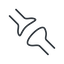Thin, line, horizontal, mirror, plug, brain, synapse, neuron, joint, memory, receptor, synapse-thin icon