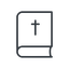 Thin, line, book, bible, holy, christian, bible-thin icon