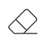 Thin, line, remove, eraser, erase, rubber, eraser-alt-thin, eraser-alt icon