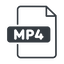 file-mp4-thin icon. thin, line, video, file, film, movie, motion, mp4, mpeg-4, mpeg4, h.264, codec, avi, cinema, file-mp4-thin icon. Friconix, free collection of beautiful icons.