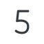 Thin, line, number, font, digit, five, five-thin, 5 icon