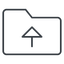 Thin, line, up, folder, directory, folders, directories, folder-up-thin icon