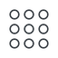 Thin, line, circle, menu, more, application, grid, app, circles, grid-circle-thin, grid-circle icon