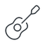 Thin, line, up, music, instrument, guitar, string, banjo, guitar-thin icon