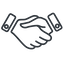 Thin, line, up, business, hand, handshake, shake, agreement, deal, hands, shaking, agree, handshake-thin icon