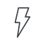 Thin, line, solid, lightning, bolt, electricity, thunder, lightning-thin icon