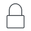 lock-thin icon.  icon. Friconix, free collection of beautiful icons.