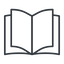 Thin, line, book, open, notebook, open-book, open-book-thin icon