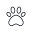 Thin, line, animal, cat, paw, dog, bear, paw-thin icon