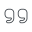 Thin, line, up, right, mark, quote, quotation, citation, quote-thin, quote-right, quotation-mark, double-quotes icon