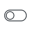 Thin, line, up, setting, apple, on, off, ios, switch, button, radio, switch-thin icon