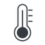Thin, line, temperature, thermometer, heat, high, hot, thermometer-high, thermometer-high-thin icon