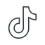 Thin, line, brand, social, network, tiktok, tik, tok, tik-tok, tiktok-thin icon