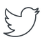 Thin, line, logo, brand, social, twitter, bird, twit, twitter-thin icon