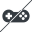 Thin, line, down, solid, horizontal, mirror, prohibited, game, gaming, games, gamepad, pad, joystick, gamepad-solid icon
