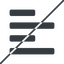 Thin, line, down, left, solid, horizontal, mirror, prohibited, text, align, left-align, alignment, editor, align-left, align-left-alt, left-align-alt, left-align-alt-solid icon