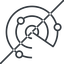 Thin, line, down, horizontal, mirror, prohibited, gps, place, radar, localisation, radar-thin, sonar icon