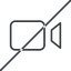 Thin, line, down, horizontal, mirror, youtube, video, prohibited, camera, film, movie, videocamera, videocamera-thin icon