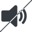 Thin, line, down, horizontal, mirror, prohibited, speaker, volume, mute, unmute, music, sound, loudspeaker, volume-2-solid icon