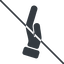 Thin, line, left, horizontal, mirror, prohibited, healthcare, help, care, gift, hand, giving, giving-hand, love, give, giving-hand-solid icon