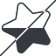 Thin, line, left, star, rate, rating, prohibited, half, star-half-thin icon