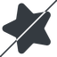Thin, line, left, solid, star, rate, rating, prohibited, star-solid, favorite icon