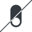 Thin, line, left, solid, setting, prohibited, apple, on, off, ios, switch, button, radio, switch-solid icon