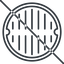 Thin, line, right, horizontal, mirror, prohibited, manhole, sewer, sewer-manhole, metal, cover, manhole-thin icon