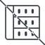 Thin, line, right, horizontal, mirror, prohibited, cell, table, data, grid, row, columns, spreadsheet, spreadsheet-thin icon