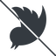 Thin, line, right, logo, brand, horizontal, mirror, social, prohibited, twitter, bird, twit, twitter-solid icon